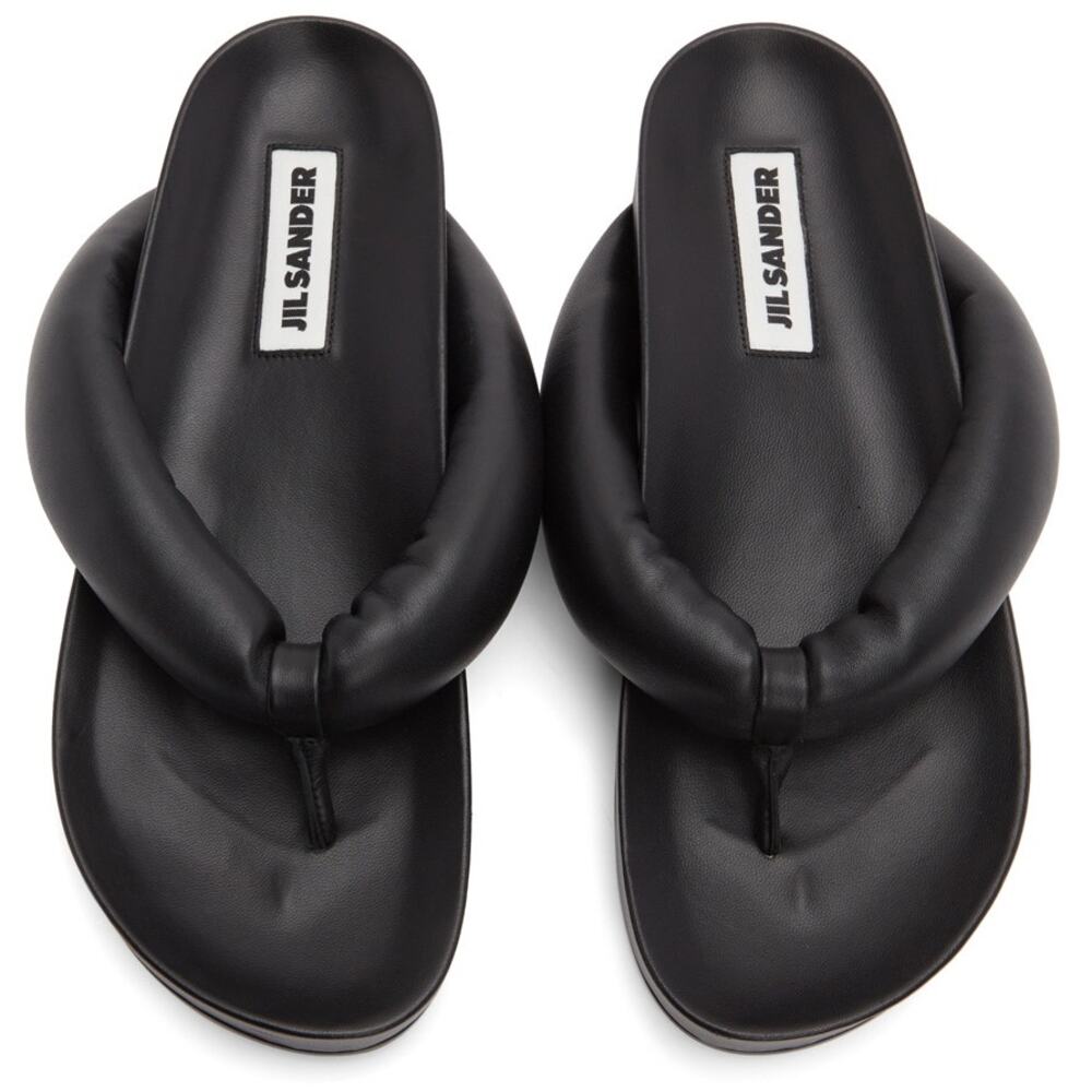 Jil Sander Black Leather Slide